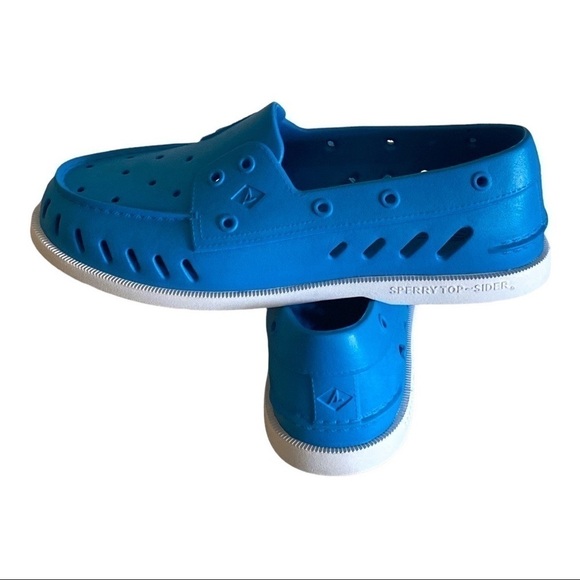 Vintage Festive SPERRY Top-Sider Loafer A/O Float Boat Shoe Bright Blue … - Picture 1 of 12